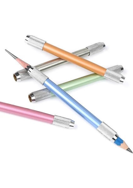 Yeşil Stil Metal Çift Kafa Renkli Kalem Genişletici Ayarlanabilir Tutucu Sketool Ofis Boyama Sanat Malzemeleri Yazma Aracı (Yurt Dışından) modelleri