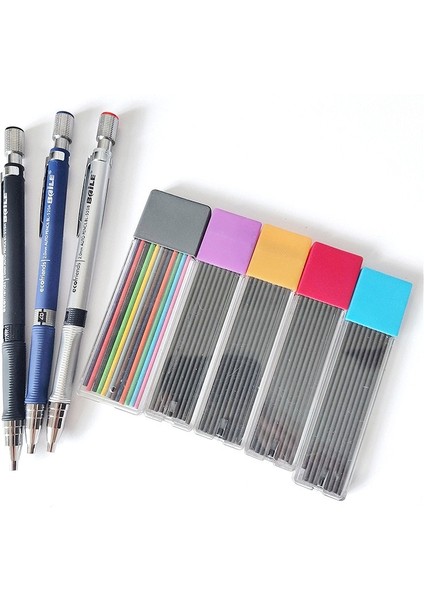 Q Stili Echanical Kalem Seti 2b Otomatik Kalemler ile Graycolorful Kalem Kurşun Çizim Yazma Araçları Kırtasiye Için (Yurt Dışından) modelleri