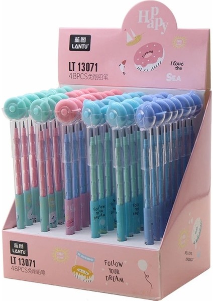 G-Rastgele 4 Adet Tarzı Kawaii Kalem Zar Kalp Kare Mermi Otomatik Kalem Çocuklar Için Sevimli Mekanik Kurşun Kalem Kırtasiye Kalemler Malzemeleri (Yurt Dışından)