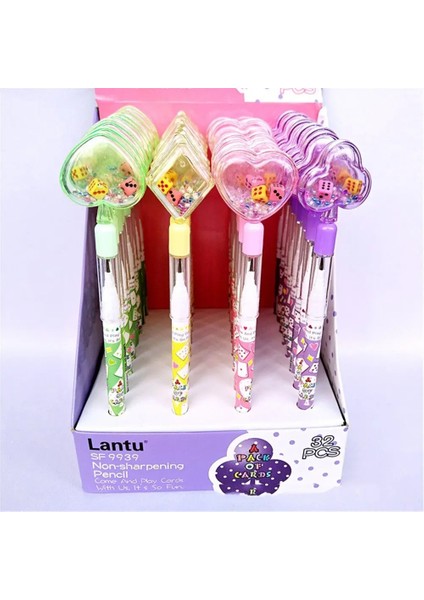 G-Rastgele 4 Adet Tarzı Kawaii Kalem Zar Kalp Kare Mermi Otomatik Kalem Çocuklar Için Sevimli Mekanik Kurşun Kalem Kırtasiye Kalemler Malzemeleri (Yurt Dışından) fiyatları