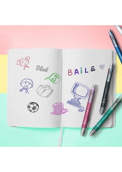 Mavi Stil Çok Renkli Tükenmez Peolors Tükenmez Kalem Okul Ofis Yazma Kırtasiye Için Silgili 1 Otomatik Kalem (Yurt Dışından) fiyatları