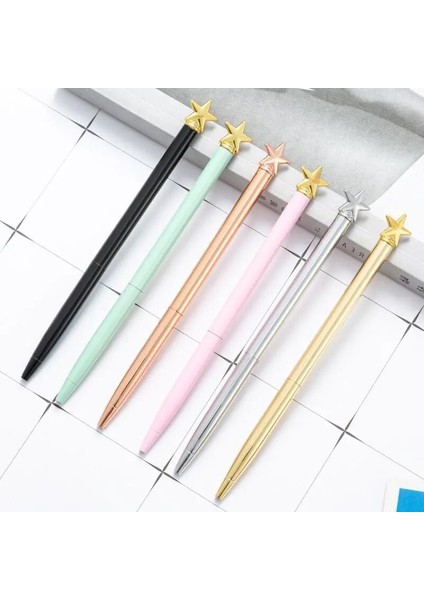 E Stili Siyah 1 Parça Lytwtw'nin Kırtasiye Okul Malzemeleri Yaratıcı Yıldız Çok Renkli Tükenmez Kalem Iş Metal Ofis Kalemleri (Yurt Dışından) fiyatları