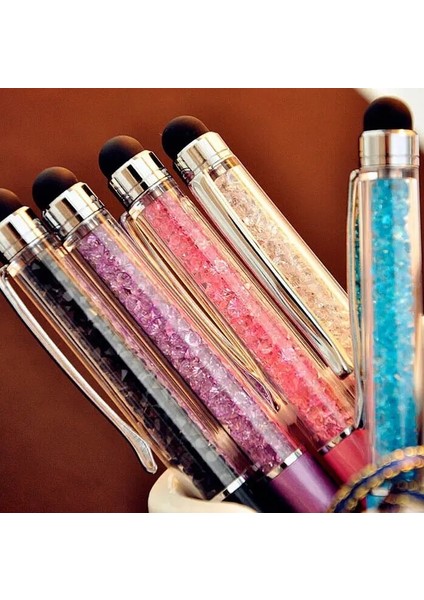 No.4 Tarzı Siyah Reative Kristal Kalem Elmas Tükenmez Kalemler Kırtasiye Tükenmez Kalem Stylus Kalem Dokunmatik Peolors Yağlı Siyah Dolum (Yurt Dışından) modelleri