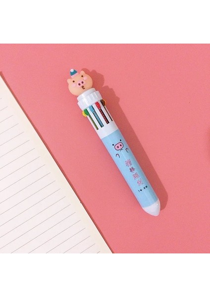 A15 Stili Çok Renkli Karikatür Hayvan 10 Renkli Kalem Değiştirilebilir Renkli Tükenmez Kalem Ofis Kalemi Öğrenci Yazma Kalemi Çocuk Okul Malzemeleri Ödüller Kalem (Yurt Dışından)