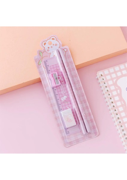 1 Takım C Tarzı Et Kawaii Kırtasiye Seti Kalemtıraş Silgi Cetvel Setleri Çocuklar Için Noel Hediyesi Okul Ofis Yazma Malzemeleri (Yurt Dışından)