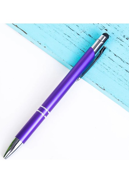 Mor Tarzı 1 @# Metal Tükenmez Kalem Döner Cep Boyutunda Kalem Taşınabilir Tükenmez Kalem Küçük Yağ Kalemi Nefis Kısa 1 Adet (Yurt Dışından)