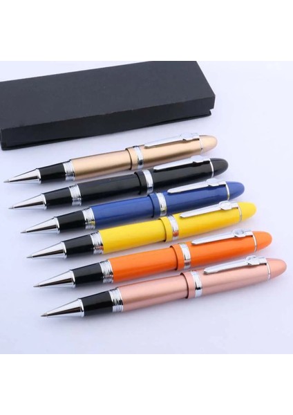 Mavi Stil 1 Adet Lüks Ofis Metal Kalem Mor Yeşil Sarı Kırmızı Mavi Siyah Vidalı Dolum Yazma Roller Tükenmez Kalem (Yurt Dışından) modelleri