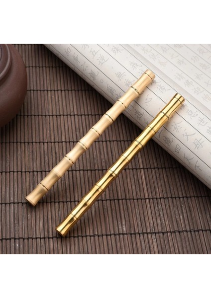 Altın Tarzı Fırçalanmış Ayrılabilir Bambu Roller Kalem Altın ​​mat Altın Metal Kırtasiye Ofis Okul Malzemeleri Yazma (Yurt Dışından) modelleri