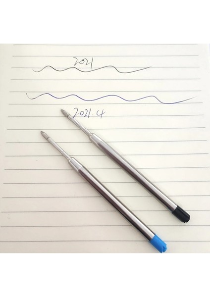 Lüks Mini Tam Metal Kısa Tükenmez Kalem 2 Yedek Ver Siyah ve Mavi Mürekkep Ağır Taşınabilir Defter Roller Kalemler (Yurt Dışından)
