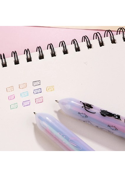 No.2 Tarzı In-1 Çok Renkli Tükenmez Peolors Sevimli Karikatür Geri Çekilebilir Tükenmez Peool Ofis Arzı (Yurt Dışından) fırsatları