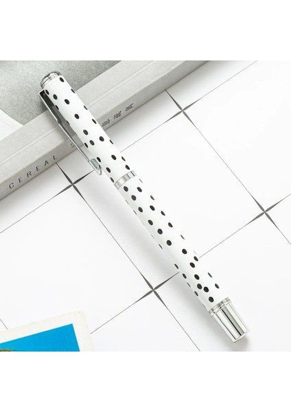 Baiheidian Tarzı Siyah 1 Parça Kırtasiye Lytwtw'nin Ofis Okul Malzemeleri Şerit Nokta Lüks Rulo Tükenmez Kalem Metal Rollerball Yüksek (Yurt Dışından)