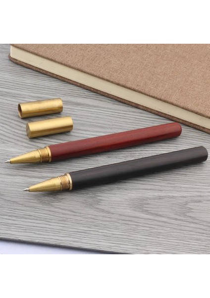 Siyah Stil Lüks Li Okul Pirinç Kalem Kahverengi Kırmızı Siyah Altın ​​ahşap Roller Tükenmez Kalem Iş Kırtasiye Ofis Malzemeleri Mürekkep Tükenmez Kalem (Yurt Dışından) fiyatları