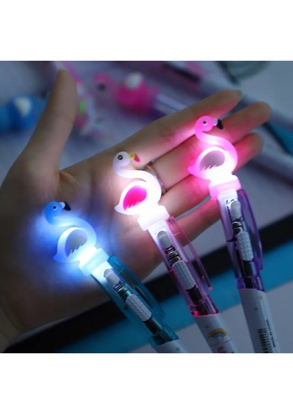 Bebek Pembe Tarzı Yaratıcı Karikatür Unicorn Işık Kawaii Sevimli Parlayan Tükenmez LED Kalem Öğrenci Kırtasiye Yazma Aracı Okul Malzemeleri (Yurt Dışından) modelleri