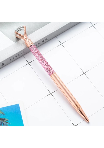 F Stili Siyah 1 Parça Lytwtw'nin Metal Ofis Okul Kırtasiye Ofis Tedarik Lüks G Elmas Gül Altın Düğün Tükenmez Kalem (Yurt Dışından)