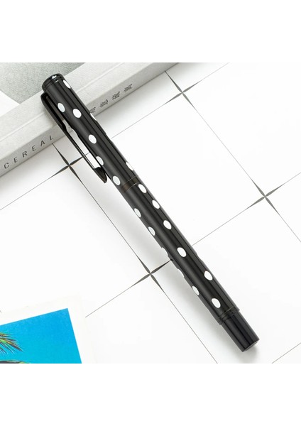 Heibai Tarzı Siyah 1 Parça Kırtasiye Lytwtw'nin Ofis Okul Malzemeleri Şerit Nokta Lüks Rulo Tükenmez Kalem Metal Rollerball Yüksek (Yurt Dışından)