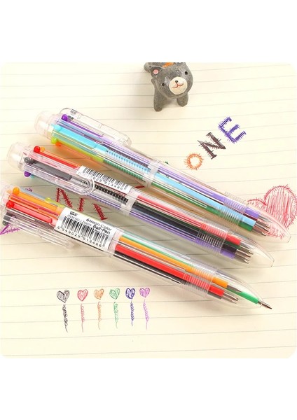 326-1 Adet Tarzı Artoon Gökkuşağı Renkli Tükenmez Kalem Yaratıcı Tükenmez Kalem Kawaii Büyülü Kalem Moda Okul Ofis Yazma Malzemeleri (Yurt Dışından) fırsatları
