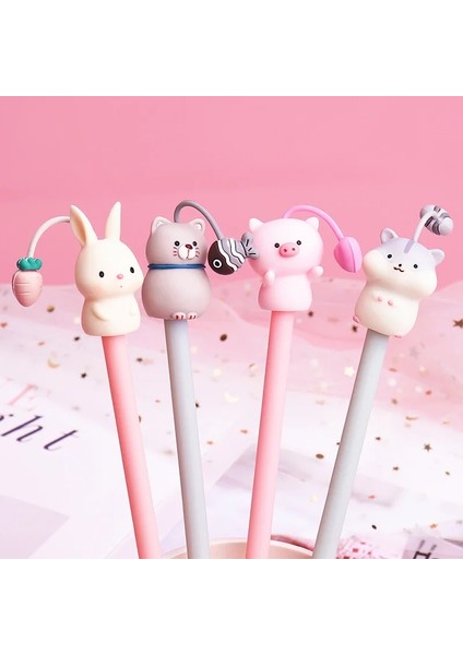 Bordo Tarzı 1 Adet Rakun Tavşan Piglet Hamster Tükenmez Kalem Ofis Okul Kırtasiye Kalem Hayvanlar Kalem Sevimli Kawaii (Yurt Dışından) fiyatları