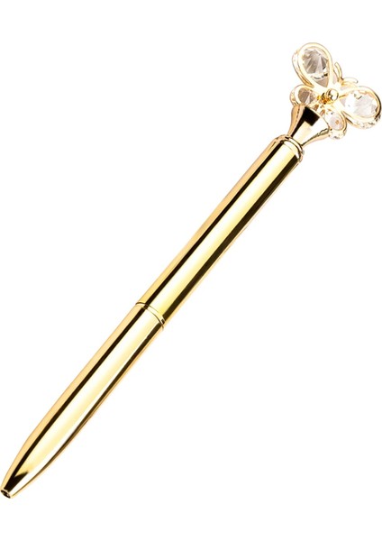 No.1 Tarzı Siyah Cam Kelebek Okul Kalem Mermi Noktası Metal Tükenmez Kalem Yedek Siyah Yazma Kalem Öğrenci Için Gül Altın Kırtasiye (Yurt Dışından)