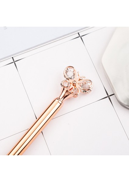 No.1 Tarzı Siyah Cam Kelebek Okul Kalem Mermi Noktası Metal Tükenmez Kalem Yedek Siyah Yazma Kalem Öğrenci Için Gül Altın Kırtasiye (Yurt Dışından) modelleri