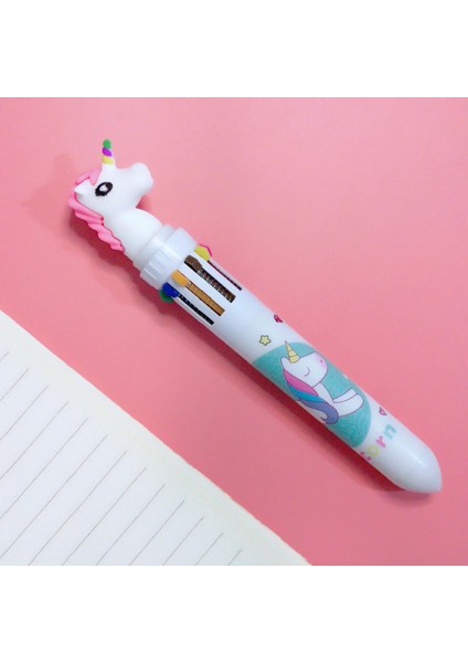 A2 Stili Çok Renkli Karikatür Hayvan 10 Renkli Kalem Değiştirilebilir Renkli Tükenmez Kalem Ofis Kalemi Öğrenci Yazma Kalemi Çocuk Okul Malzemeleri Ödüller Kalem (Yurt Dışından)