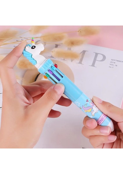 A2 Stili Çok Renkli Karikatür Hayvan 10 Renkli Kalem Değiştirilebilir Renkli Tükenmez Kalem Ofis Kalemi Öğrenci Yazma Kalemi Çocuk Okul Malzemeleri Ödüller Kalem (Yurt Dışından) fırsatları