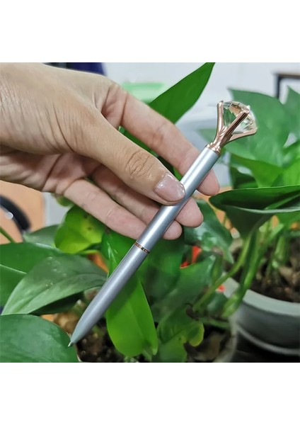 BG1569 Stili Çok Büyük Kristal Elmas Kafa Tükenmez Kalem Öğrenci Kırtasiye Ofis Iş Hediyeleri Metal Kalem Kayıtlı G (Yurt Dışından)