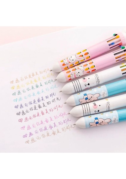 Pembe Kuş Tarzı Zoecor 10COLORS Kawaii Tükenmez Kalem Çok Renkli Sevimli Jel Kalemler Unicorn Okul Öğrenci Çocuklar Iş Ofis Kırtasiye Malzemeleri (Yurt Dışından)