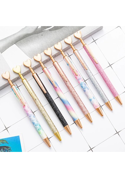 B Tarzı 1 Parça Lytwtw'nin Rulo Tükenmez Kalem Lüks Sevimli Kalp Düğün Gül Altın Metal Kırtasiye Okul Ofis Tedarik G Kalemler (Yurt Dışından) fiyatları