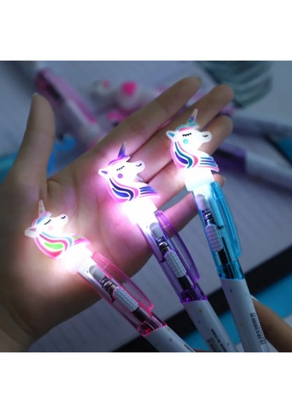 Tek Boynuzlu At Mavi Tarzı Reative Karikatür Unicorn Işık Kalem Sevimli Parlayan Tükenmez Kalem Öğrenci Kırtasiye Yazma Aracı Okul Malzemeleri (Yurt Dışından) fiyatları