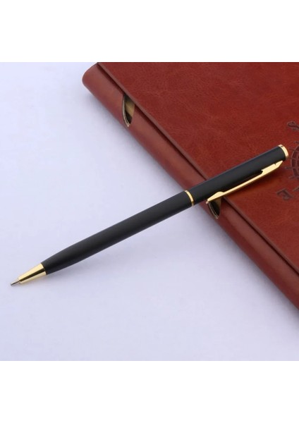 Mat Siyah Stil Lüks Yüksek Li Mat Siyah Öğrenci Kalemi Paslanmaz Altın Dalga Gravür Teknolojisi Tükenmez Kalem Ofis Malzemeleri (Yurt Dışından) indirimleri