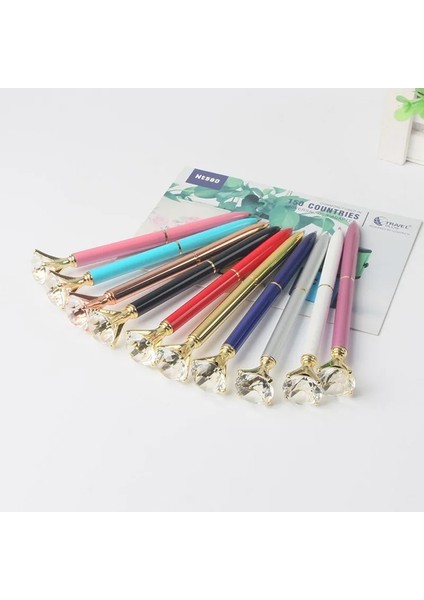 Siyah Stil Rystal Tükenmez Kalem Moda Kız 19 Karat Büyük Elmas Tükenmez Kalem Malzeme Escolar Bolis Escolares Kawaii Yenilik (Yurt Dışından) indirimleri