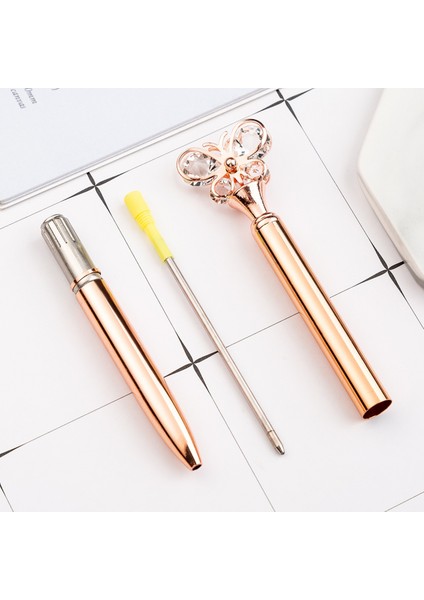 No.10 Tarzı Siyah Cam Kelebek Okul Kalem Mermi Noktası Metal Tükenmez Kalem Yedek Siyah Yazma Kalem Öğrenci Için Gül Altın Kırtasiye (Yurt Dışından) indirimleri