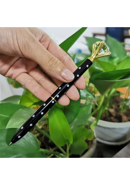 BG1558 Stili Çok Büyük Kristal Elmas Kafa Tükenmez Kalem Öğrenci Kırtasiye Ofis Iş Hediyeleri Metal Kalem Kayıtlı G (Yurt Dışından)