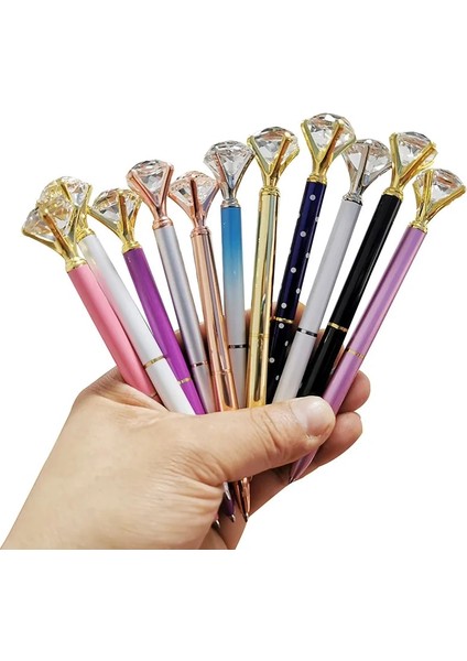 BG1558 Stili Çok Büyük Kristal Elmas Kafa Tükenmez Kalem Öğrenci Kırtasiye Ofis Iş Hediyeleri Metal Kalem Kayıtlı G (Yurt Dışından) indirimleri