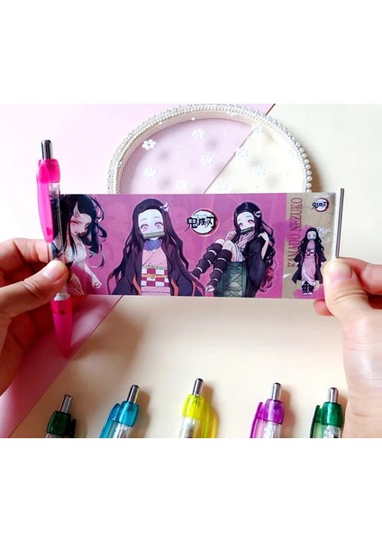 H Tarzı Anime Demon Slayer Kimetsu No Yaiba Sevimli Desen Jel Kalem Kawaii Siyah Mürekkep Mekanik Tükenmez Kalem Okul Ofisi Kanawo Mitsuri (Yurt Dışından) fırsatları