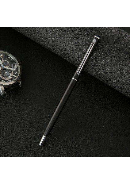 Çelik - Siyah Mürekkep Stili Guoy Mini Çelik Tükenmez Lüks Eenvoudige Iş Examen Metal High-End Hediyeler Kitle Özelleştirme Logo Imza Kalem (Yurt Dışından)