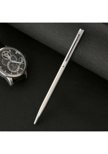 Çelik - Siyah Mürekkep Stili Guoy Mini Çelik Tükenmez Lüks Eenvoudige Iş Examen Metal High-End Hediyeler Kitle Özelleştirme Logo Imza Kalem (Yurt Dışından)