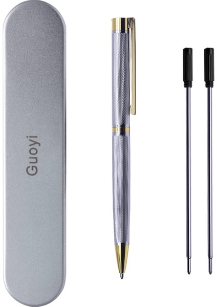 Altın Kutu-Siyah Mürekkep Stili Guoyi Z090 Çelik Tükenmez Lüks Iş Examen Metal High-End Hediyeler Kitle Özelleştirme Logo Imza Kalem (Yurt Dışından)