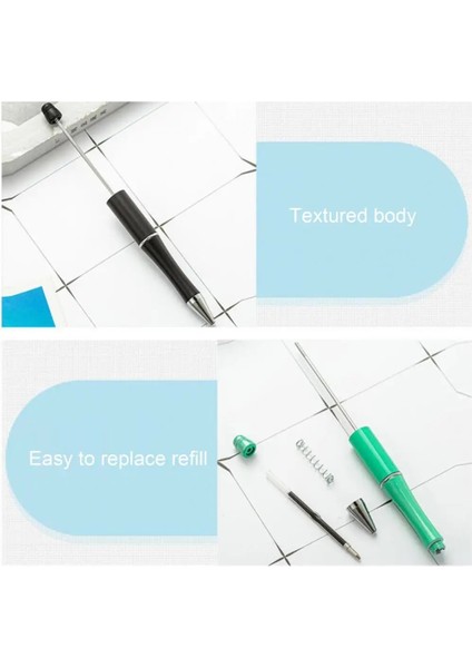 Siyah Stil 5 Adet Tükenmez Kalem Boncuklu Pürüzsüz Mürekkep Plastik Çocuklar Kırtasiye Roller Kalem Okul Malzemeleri (Yurt Dışından) indirimleri