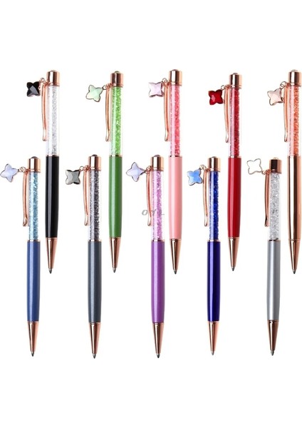 Pembe Tarzı Siyah Kristal Tükenmez Kalem Moda Kız Yıldız Kristal Kolye Metal Kalem Malzeme Yenilik Okul Yazma Kırtasiye (Yurt Dışından) modelleri