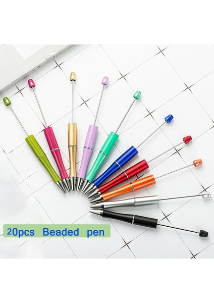 Turuncu Tarzı Tükenmez Kalem Boncuk Dıy Özel Kalem Plastik Boncuklu Kalem Boncuk Kalem Okul Ofis Yazma Malzemeleri Kırtasiye Düğün Hediyesi (Yurt Dışından) fiyatları