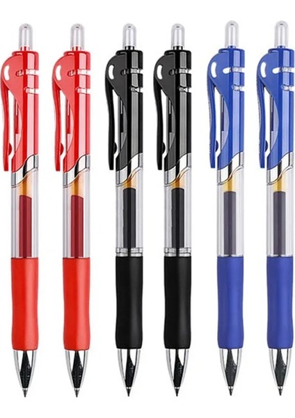 3 Adet Mavi Kalem Stili Geri Çekilebilir Kalemler Yedekler Set Blackredblue Mürekkep Ofis Okul Yazı Malzemeleri Için Büyük Kapasiteli Tükenmez Kalem (Yurt Dışından)