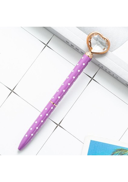 N Tarzı Siyah Ellen Brook Tükenmez Kalem Okul Ofis Malzemeleri Düğün Kırtasiye Kristal Elmas Kalp Metal Gül Altın Lüks G (Yurt Dışından)