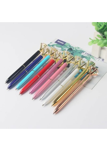 Parlak Kırmızı Stil Rystal Tükenmez Kalem Moda Kız 19 Karat Büyük Elmas Tükenmez Kalem Malzeme Escolar Bolis Escolares Kawaii Yenilik (Yurt Dışından) fırsatları