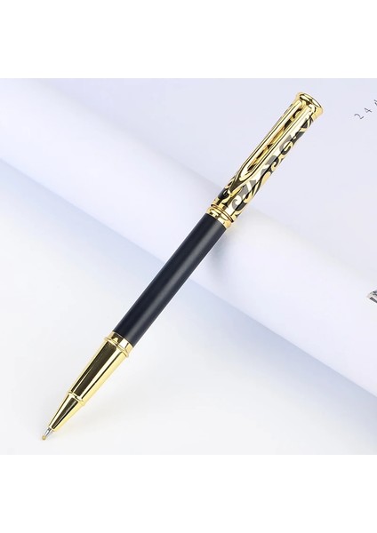 Mat Siyah Stil Retro Hollow Çiçek Metal Mediu Tükenmez Kalem Altın Klip Kalemler Topu Okul Öğrenci Ofis Iş Yazma Kırtasiye (Yurt Dışından) modelleri