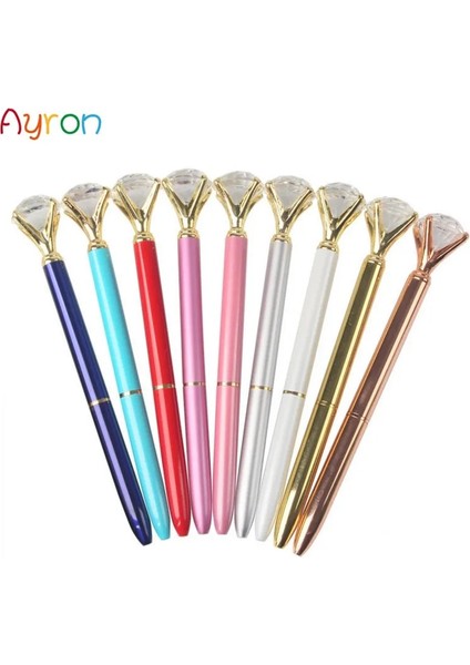 Yıldırım Gümüş Tarzı Rystal Tükenmez Kalem Moda Kız 19 Karat Büyük Elmas Tükenmez Kalem Malzeme Escolar Bolis Escolares Kawaii Yenilik (Yurt Dışından) fiyatları