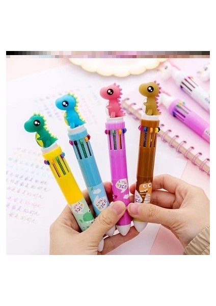 Mavi Dinozor Tarzı 10 Renk Kawaii Tükenmez Kalem Çok Renkli Sevimli Jel Kalemler Unicorn Okul Öğrenci Çocuklar Iş Ofis Kırtasiye Malzemeleri (Yurt Dışından) fırsatları