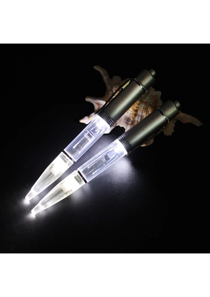 2 Adet Renkli Işık Stili Siyah Metal LED Tükenmez Kalemler Elektronik Glow Light Up Kalem Tıklayın El Feneri Ekstra Doldurmalı ve Pilli Kalemler (Yurt Dışından) fiyatları