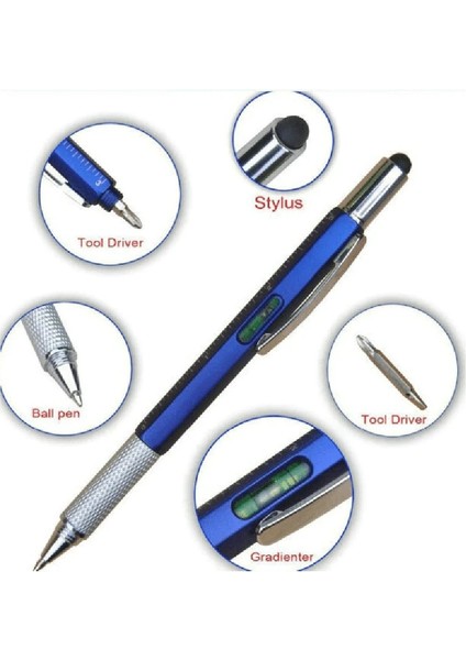 Gümüş Tarzı Siyah Dolum Blackblue Dolum Aletli Çok Fonksiyonlu Stylus Kalem Teknik Tükenmez Kalem, Klipsli Pürüzsüz Yazma Gdeals (Yurt Dışından) fırsatları