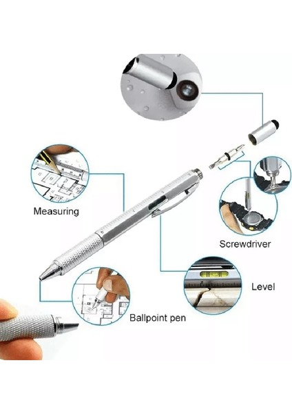 Gümüş Tarzı Siyah Dolum Blackblue Dolum Aletli Çok Fonksiyonlu Stylus Kalem Teknik Tükenmez Kalem, Klipsli Pürüzsüz Yazma Gdeals (Yurt Dışından) indirimleri